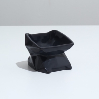 Миска фигурная "Ушки", 11 х 11,5 х 11 см, 250 мл, чёрная Миска фигурная "Ушки", 11 х 11,5 х 11 см, 250 мл, чёрная