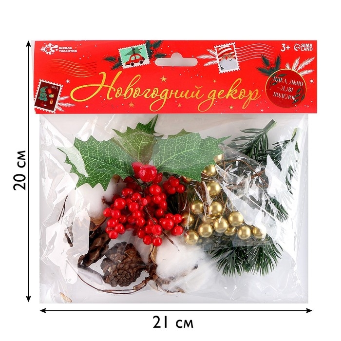 Набор для творчества &laquo;Материалы для зимних поделок. Шишки, веточки&raquo;