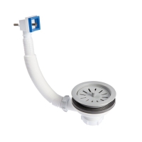 Выпуск Aquant, 3 1/2", с пластиковой решеткой d=115 мм, с прямоугольным переливом Выпуск Aquant, 3 1/2", с пластиковой решеткой d=115 мм, с прямоугольным переливом