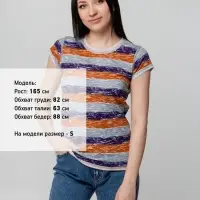 Футболка женская RAYET LADY двусторонняя, оранжевый/фиолетовый , размер XXL