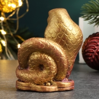 Фигура "Змея Инь-Ян" бордовый с позолотой, 6х5х4см