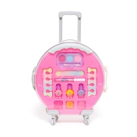Набор косметики для девочки "Чемодан на колёсах", розовый, с накладными ногтями Набор косметики для девочки "Чемодан на колёсах", розовый, с накладными ногтями
