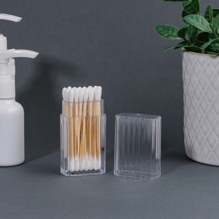 Органайзер для хранения, с крышкой, 10,4 &times; 3,8 &times; 2,1 см, цвет прозрачный