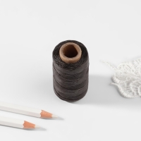 Нитки вощёные, плоские, 210D/16, 1 мм, 50 &plusmn; 2 м, цвет тёмно-серый