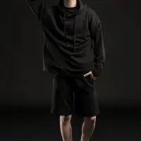 Худи унисекс H2, черное, размер XS/S