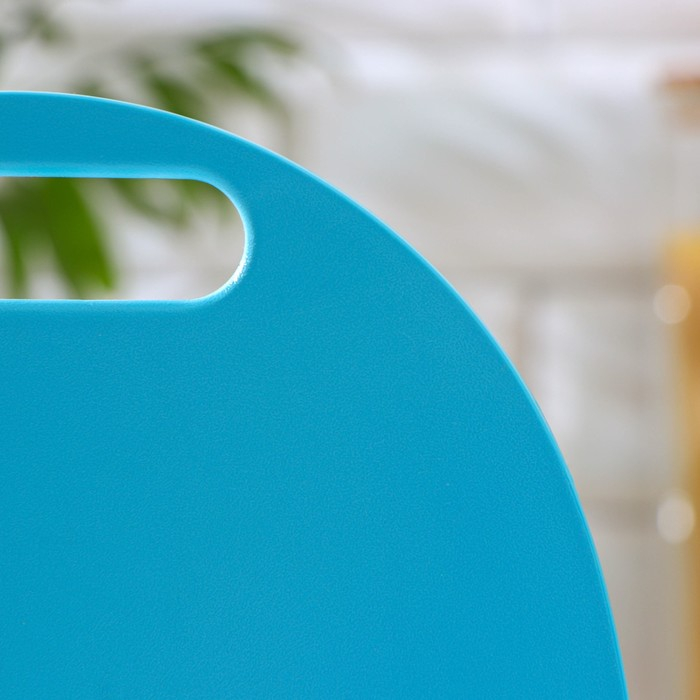 Набор разделочных досок, 4 шт, 30&times;22&times;7 см, размер 1 доски 29&times;19,5 см, овальные, с маркерами, на подставке