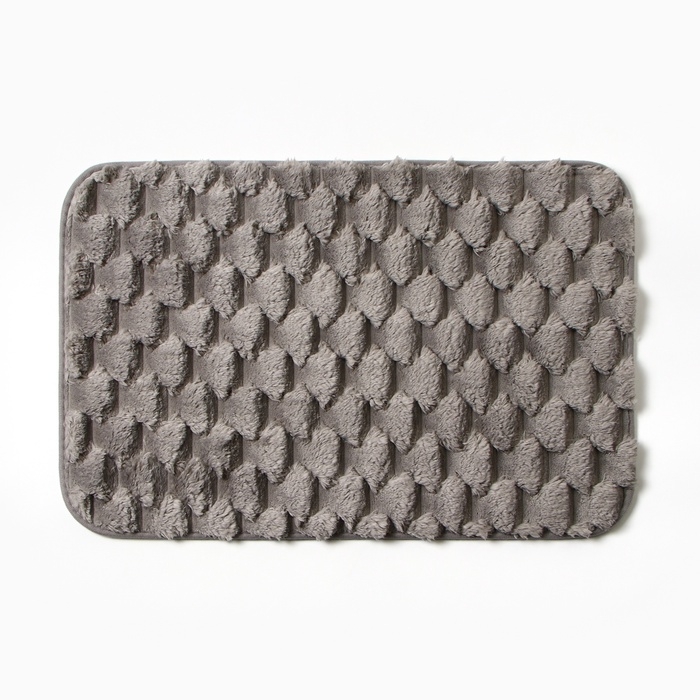 Коврик для ванной Этель «Ромбы», цв. светло-серый, 40х60 см Коврик для ванной Этель «Ромбы», цв. светло-серый, 40х60 см