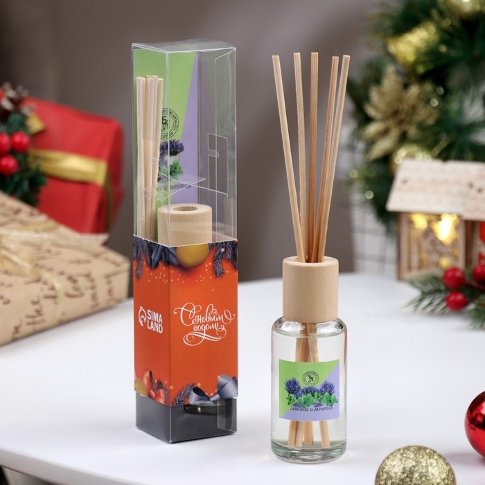 Диффузор ароматический Диффузор ароматический "Модерн", 50 мл, лаванда и ментол, "Богатство Аромата"