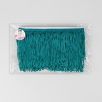 Тесьма декоративная «Бахрома», 10 см, 5 ± 0,5 м, цвет изумрудный Тесьма декоративная «Бахрома», 10 см, 5 ± 0,5 м, цвет изумрудный