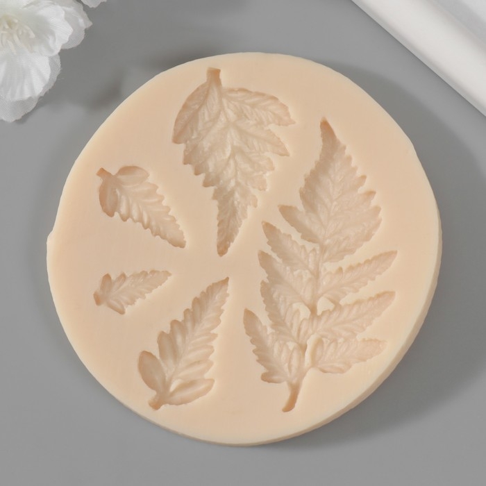 Молд силиконовый Молд силиконовый "Листья травинки" от 1х2 см до 3,7х7 см МИКС