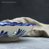 Фруктовница Риштанская Керамика "Узоры", 23 см, синяя