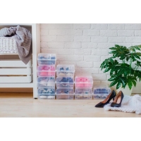 Короб для хранения обуви &laquo;Реноме&raquo;, 38&times;20,5&times;13 см, цвет прозрачный