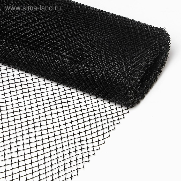 Сетка садовая, 1 &times; 20 м, ячейка ромб 15 &times; 15 мм, пластиковая, чёрная, Greengo