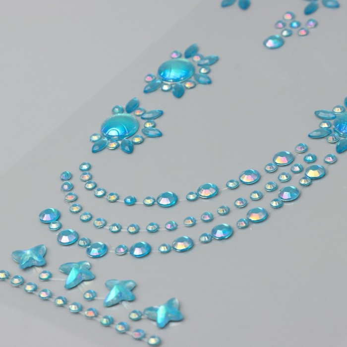 Наклейка пластик стразы "Браслеты из страз" МИКС 12х20,3 см