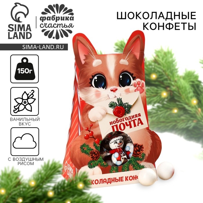 Подарочные шоколадные конфеты &laquo;Новогодняя почта&raquo;, 150 гр
