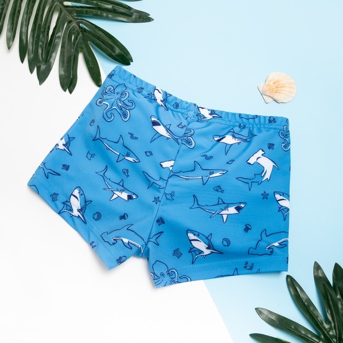 Плавки купальные для мальчика KAFTAN «Подводный мир» рост 98-104 (30), цвет голубой Плавки купальные для мальчика KAFTAN «Подводный мир» рост 98-104 (30), цвет голубой