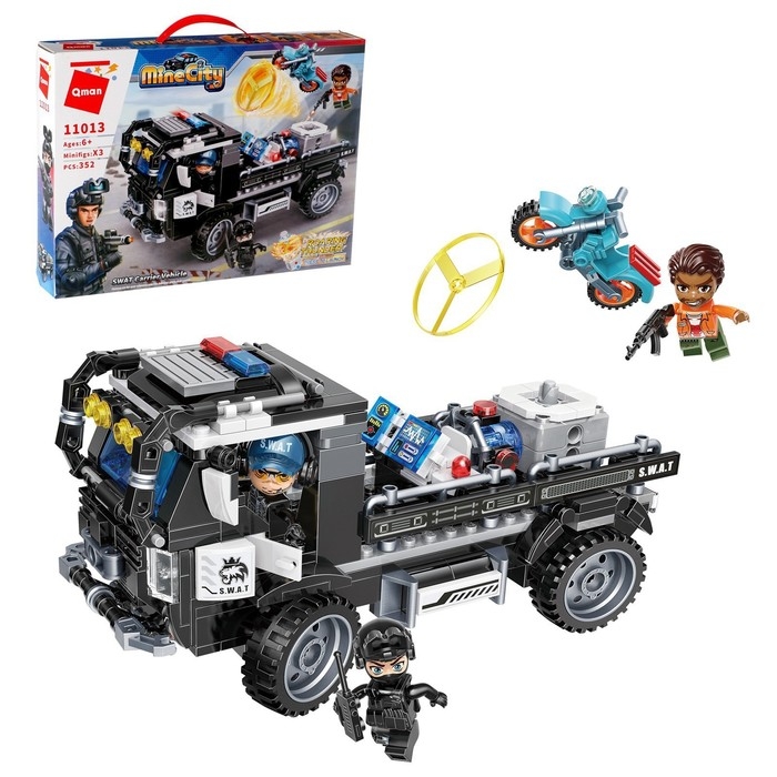 Конструктор Полиция &laquo;Штурмовой грузовик&raquo;, 352 детали и 3 минифигуры