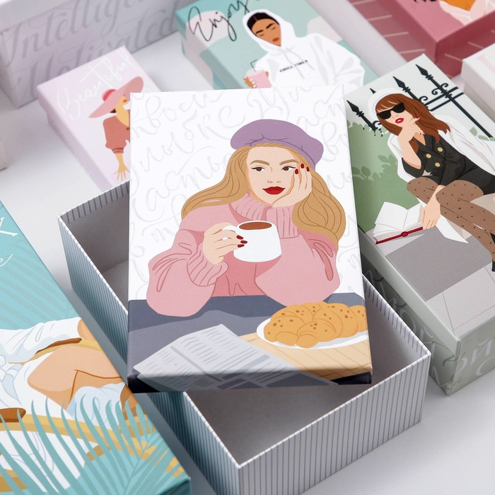 Набор коробок 10 в 1, упаковка подарочная, &laquo;GIRL&raquo;, 12 х 7 х 4 - 32.5 х 20 х 12.5 см