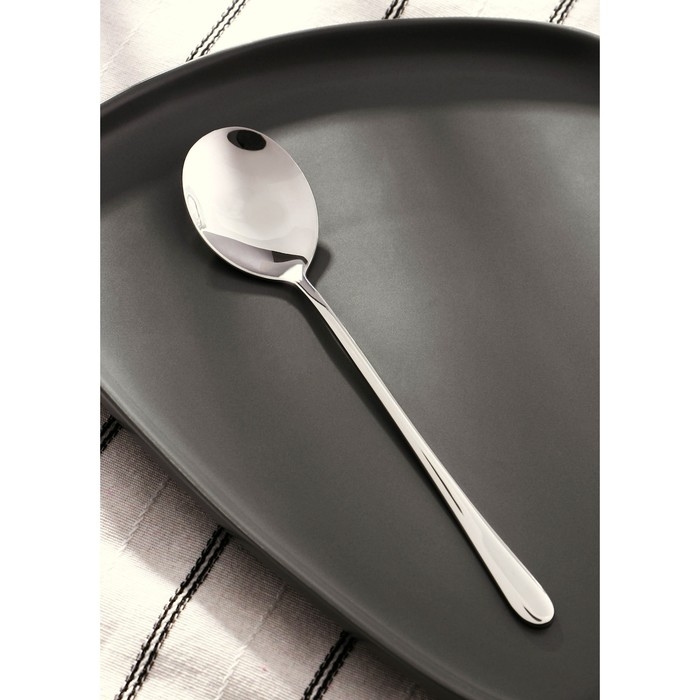 Ложка столовая из нержавеющей стали Magistro Elegance, длина 20,5 см, на подвесе, толщина 2 мм, цвет серебряный Ложка столовая из нержавеющей стали Magistro Elegance, длина 20,5 см, на подвесе, толщина 2 мм, цвет серебряный