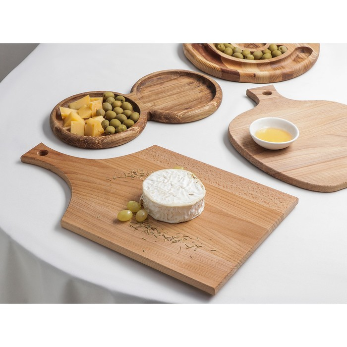 Доска разделочная дуб Mаgistrо, 40&times;24&times;1,2 см, с ручкой