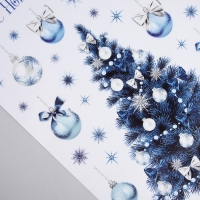 Наклейки новогодние на окна, виниловые &laquo;Праздник&raquo;, многоразовые, 20 х 34.5 см, Новый год