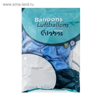Шар латексный 12", металл, набор 100 шт., цвет синий