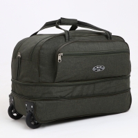 Сумка дорожная на колёсах, отдел на молнии, с увеличением, наружный карман, цвет хаки Сумка дорожная на колёсах, отдел на молнии, с увеличением, наружный карман, цвет хаки