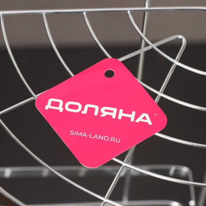 Полка угловая 3-х ярусная Доляна, 21&times;21&times;57,5 см, цвет хромированный