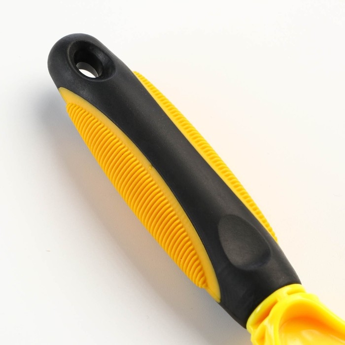 Инструмент для стриппинга двухсторонний с частые зубцы, 23 х 12 см , чёрно-жёлтый Инструмент для стриппинга двухсторонний с частые зубцы, 23 х 12 см , чёрно-жёлтый