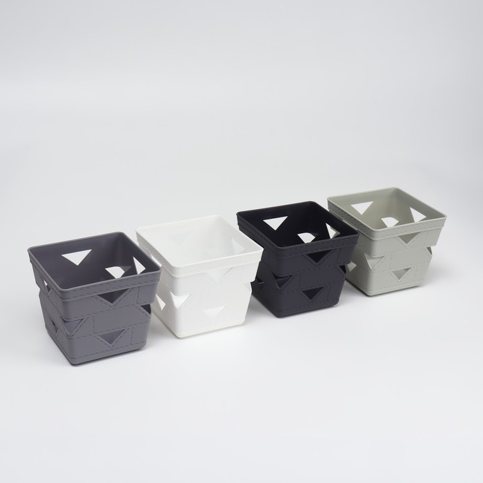 Органайзер для хранения косметических принадлежностей, 10 &times; 10 &times; 9 см, цвет МИКС