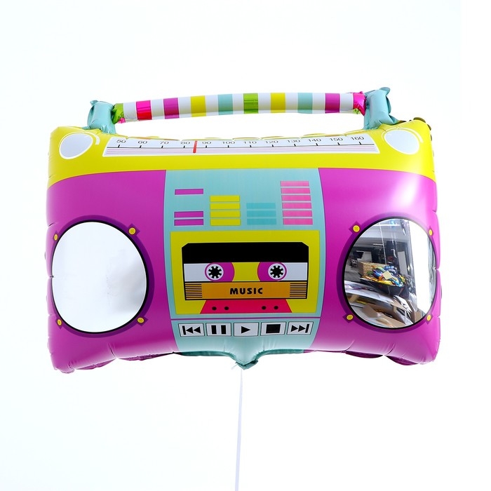 Шар фольгированный 24 Шар фольгированный 24" «Магнитофон», цвет розовый