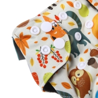 Многоразовый подгузник &laquo;Осень&raquo;, 3-8 кг, угольно-бамбуковая ткань, Крошка Я