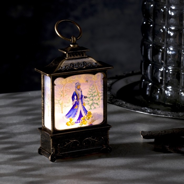 Светодиодная фигура &laquo;Снегурочка&raquo; 7.6 &times; 13.5 &times; 3.2 см, пластик, батарейки AG13х3 (в комплекте), свечение тёплое белое