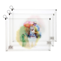 Папка-конверт на молнии формат А4, 180мкр, прозрачная с рисунком "Зверушки", МИКС Папка-конверт на молнии формат А4, 180мкр, прозрачная с рисунком "Зверушки", МИКС