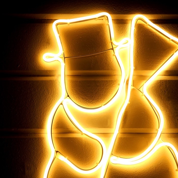 Неоновая фигура «Снеговик», 38 × 54 см, 336 LED, 220 В, свечение тёплое белое Неоновая фигура «Снеговик», 38 × 54 см, 336 LED, 220 В, свечение тёплое белое