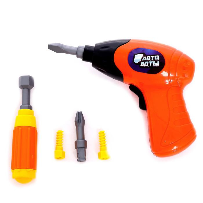 Конструктор-машина &laquo;Мега робот&raquo;, 3 в 1, со световым шуруповёртом, работает от батареек