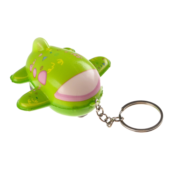 Мялка-сквиш &laquo;Самолетик&raquo;, на брелоке, цвета МИКС