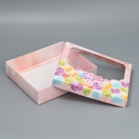 Коробка подарочная, упаковка, &laquo;С Днем Рождения&raquo;, 23.5 х 20.5 х 5.5 см