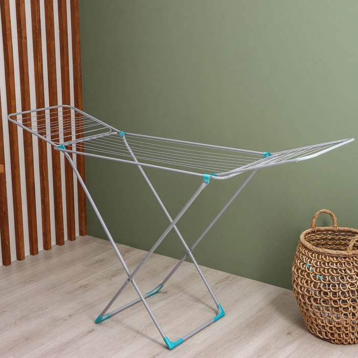 Сушилка для белья напольная, 220×50×90 см, 25 м, цвет хром Сушилка для белья напольная, 220×50×90 см, 25 м, цвет хром