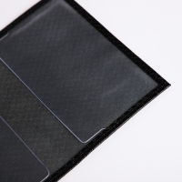 Обложка для паспорта, тиснение, плетёнка, цвет чёрный