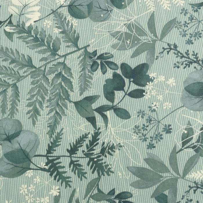 Шторы для кухни Доляна "Лесная прохлада" 146х180 см - 2 шт, подхваты - 2 шт, 50% хлопок, 50% пэ