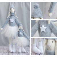 Набор для шитья. Интерьерные куклы своими руками &laquo;Домашние зайки Вэри и Бэри&raquo;, 38 см