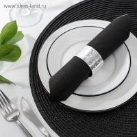 Кольцо для салфетки &laquo;Цветы&raquo;, 5&times;3 см, цвет серебряный