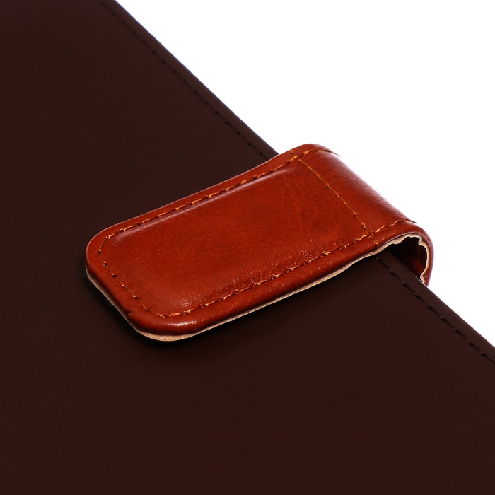 Органайзер на кольцах, А5, 128л, клетка, обл.кожзам, с хлястиком, Бизнес, коричневый Органайзер на кольцах, А5, 128л, клетка, обл.кожзам, с хлястиком, Бизнес, коричневый