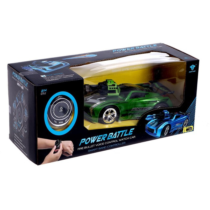 Машина радиоуправляемая &laquo;Турбо Дрифт&raquo;, голосовое управление, стреляет ракетами, цвет зеленый