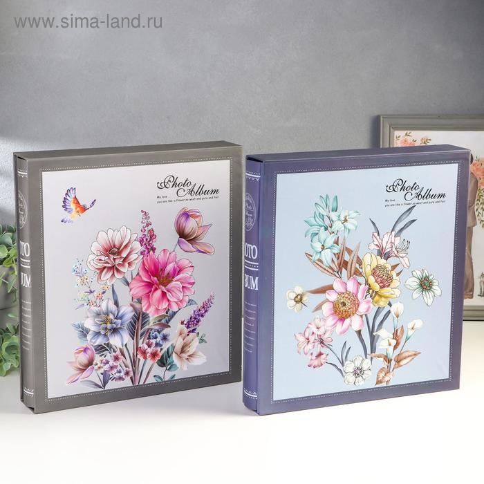 Фотоальбом на 500 фото 10х15 см "Нежность цветов" в коробке МИКС 33,5х30,5х6 см