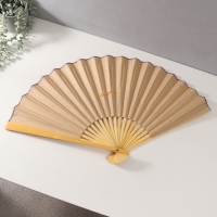 Веер бамбук, текстиль h=50 см "Веточка сакуры" бежевый Веер бамбук, текстиль h=50 см "Веточка сакуры" бежевый