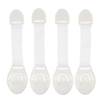 Набор блокираторов для дверей и ящиков, тканевые, универсальные, 18 см., 4 шт., цвет белый, Крошка Я