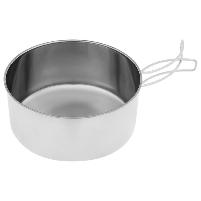 Набор посуды Maclay, походный: 2 кружки, 2 миски, сковорода, 2 кастрюли, нержавеющая сталь