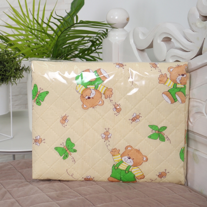 Покрывало Мишки за медом 110х140см, бежевый, бязь 120г/м, хл 100%